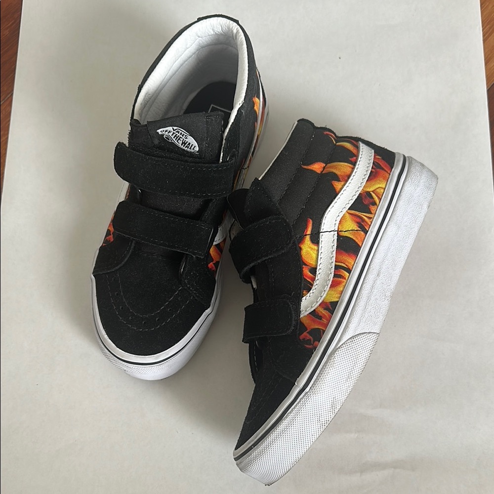 Vans Kids Black Flame Sneakers